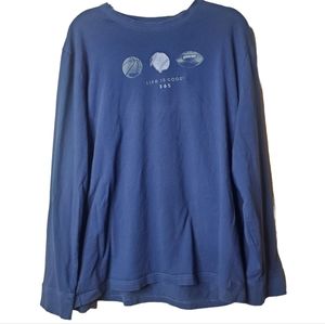 Life Is Good 365 Crusher Tee Mens XL Sports Basketball Baseball Football Tshirt